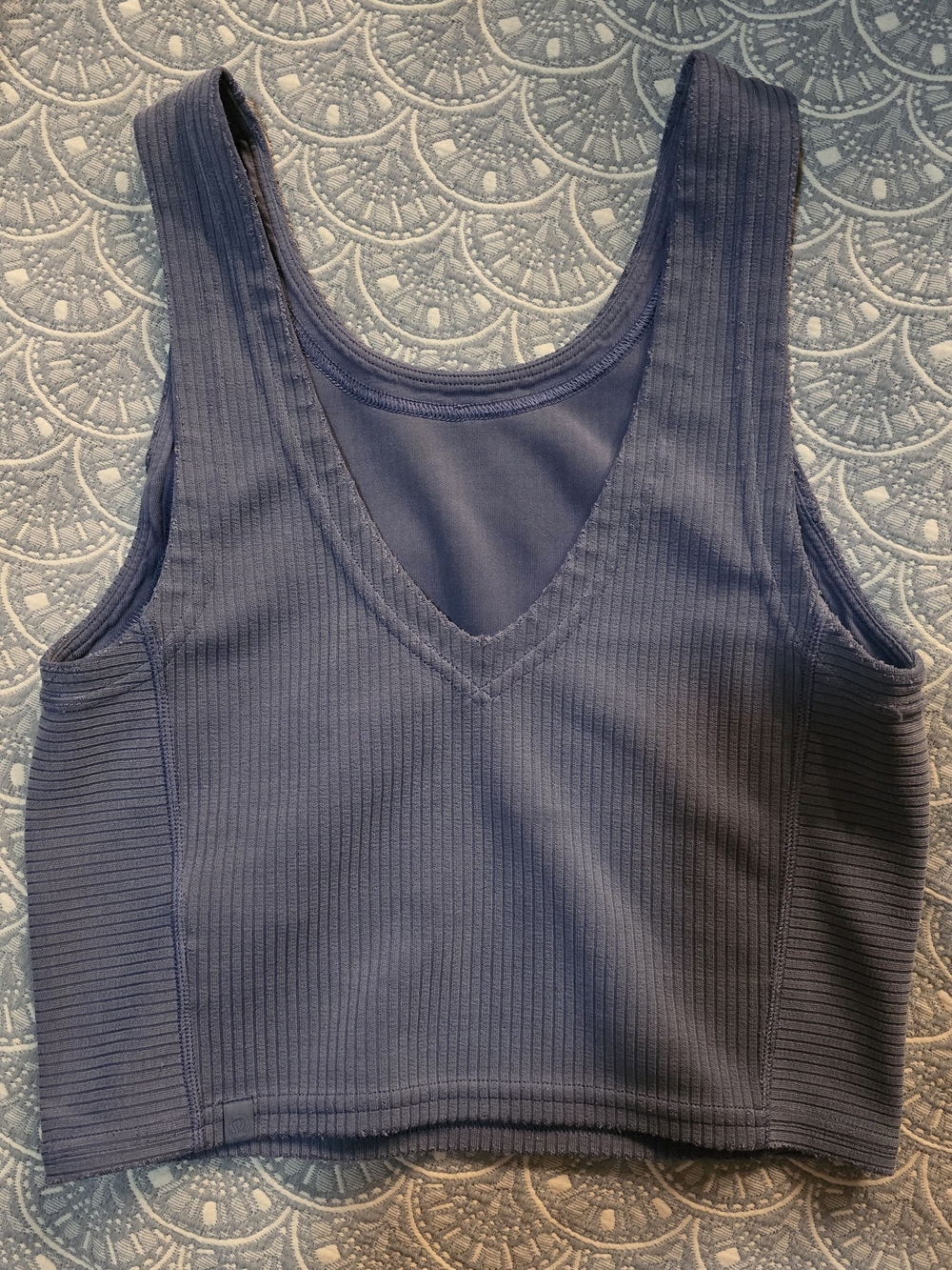 lululemon athletica Ribbed V-Neck Cropped Tank - Navy
